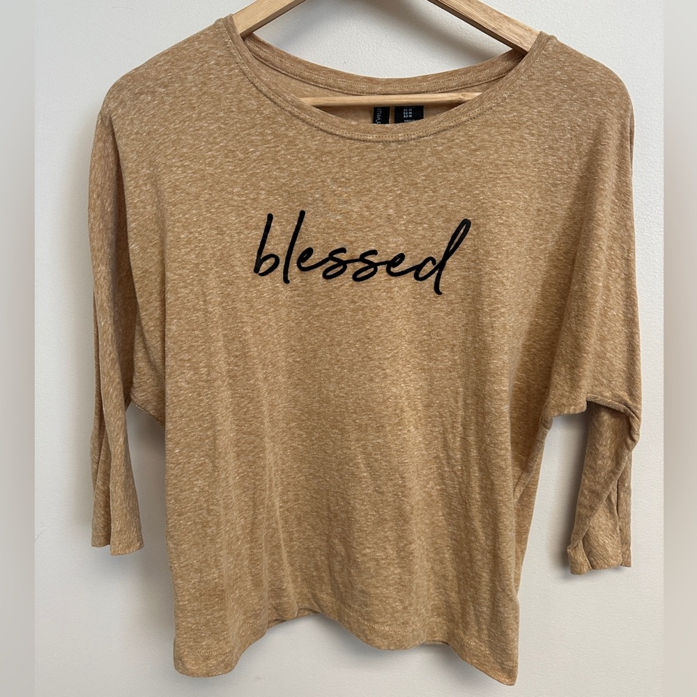 Cynthia Rowley Blessed 3/4 Sleeve Crewneck Top‎ Womens Medium